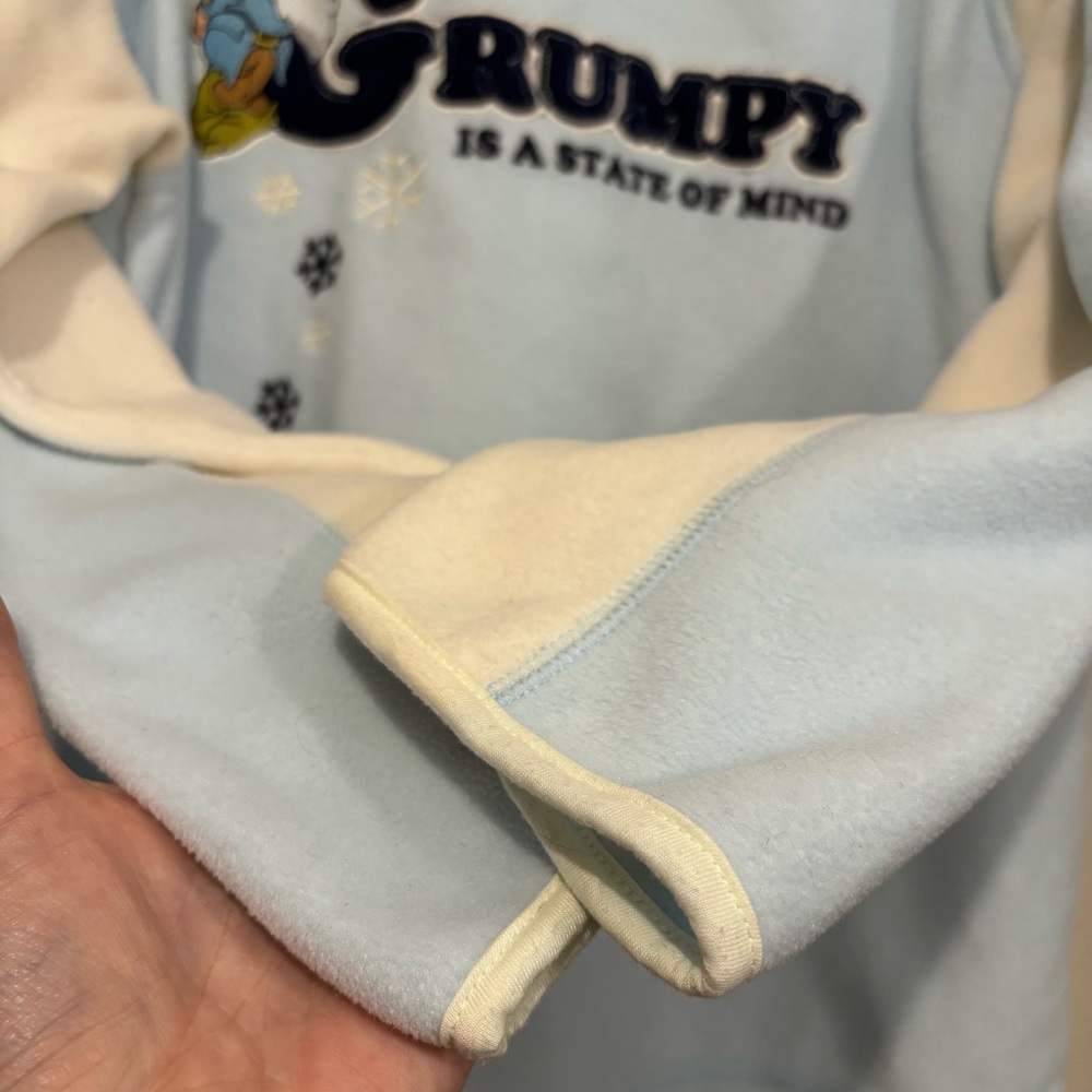 Disney Fleece Pullover Sweatshirt Size Large 12/14 Snow White Grumpy Character - Picture 7 of 7